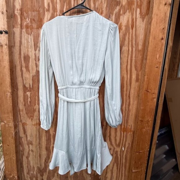 Lauren Conrad Gray Wrap-Tie Dress (Size S) - Picture 2 of 4